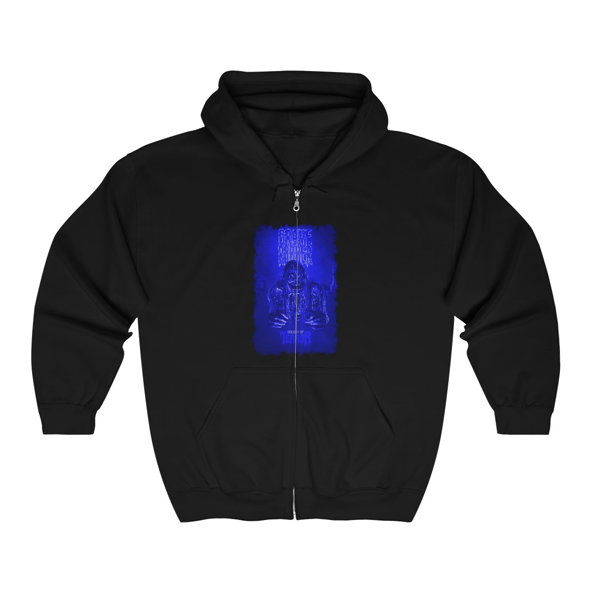 Grave Robber Trilogy of Terror (Limited Edition Blue) Full Zip Hooded Sweatshirt
