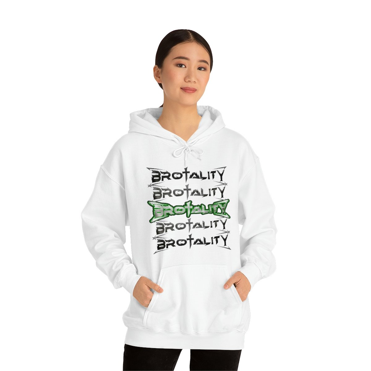 Brotality Stacked Logos Pullover Hooded Sweatshirt