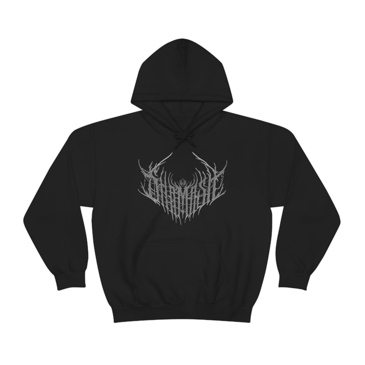 Shamash Grey Webs Logo Pullover Hooded Sweatshirt