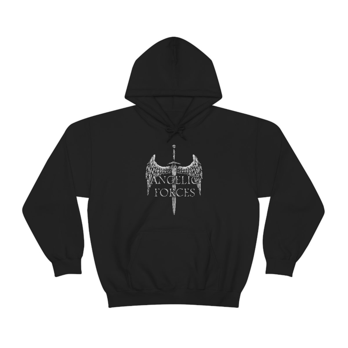 Angelic Forces Sword and Wing Pullover Hooded Sweatshirt (18500)