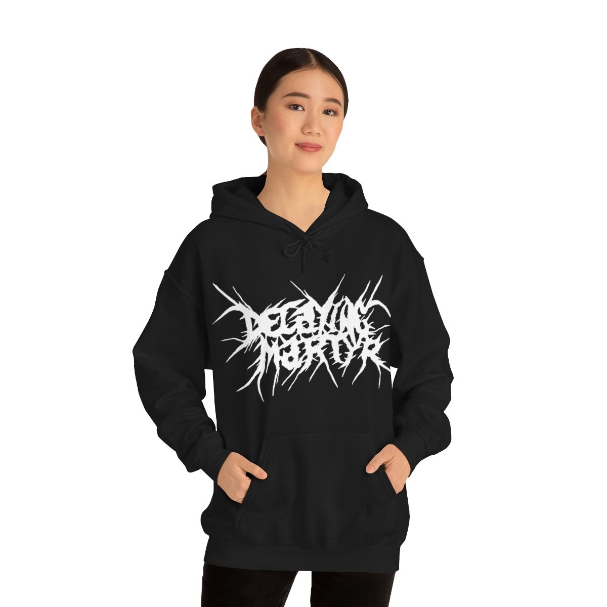 Decaying Martyr Logo (White) Pullover Hooded Sweatshirt