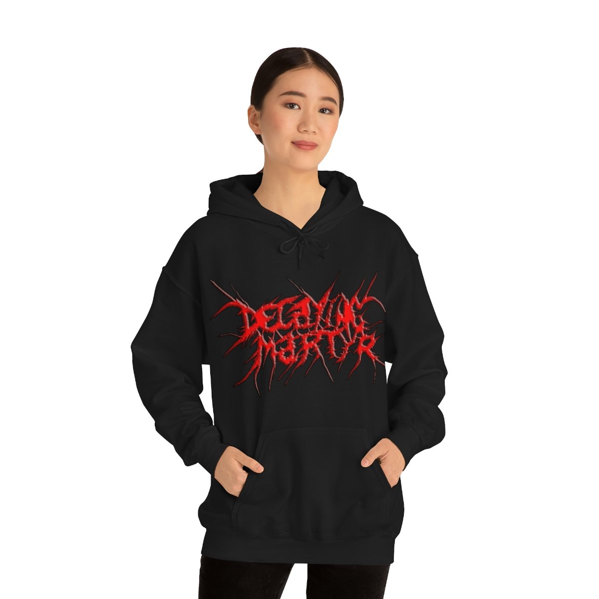 Decaying Martyr 3D Logo (Red) Pullover Hooded Sweatshirt