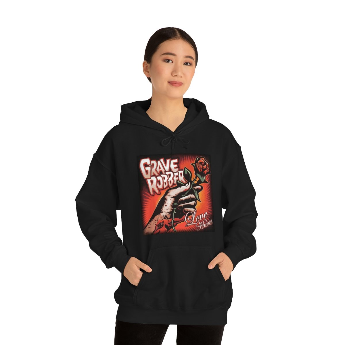 Grave Robber – Love Hurts Pullover Hooded Sweatshirt