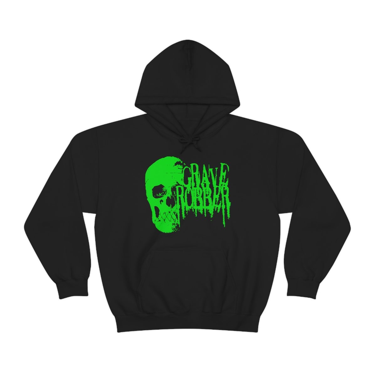 Grave Robber Skull and Logo Pullover Hooded Sweatshirt