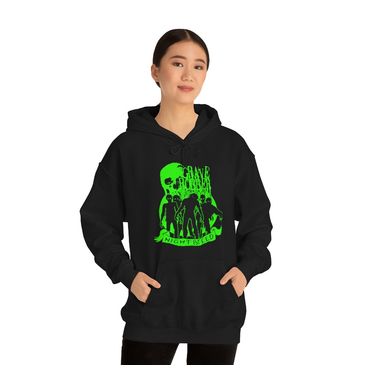 Grave Robber – Night Breed (Green) Pullover Hooded Sweatshirt