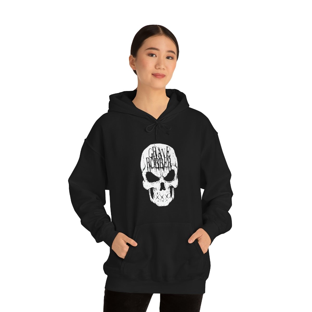 Grave Robber Skull Pullover Hooded Sweatshirt