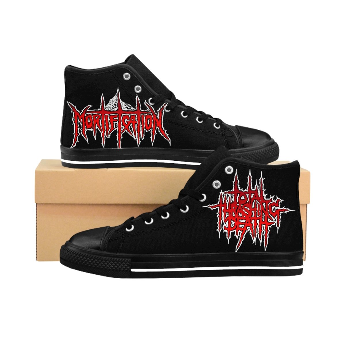 Mortification Total Thrashing Death (Red) Men’s High-top Sneakers