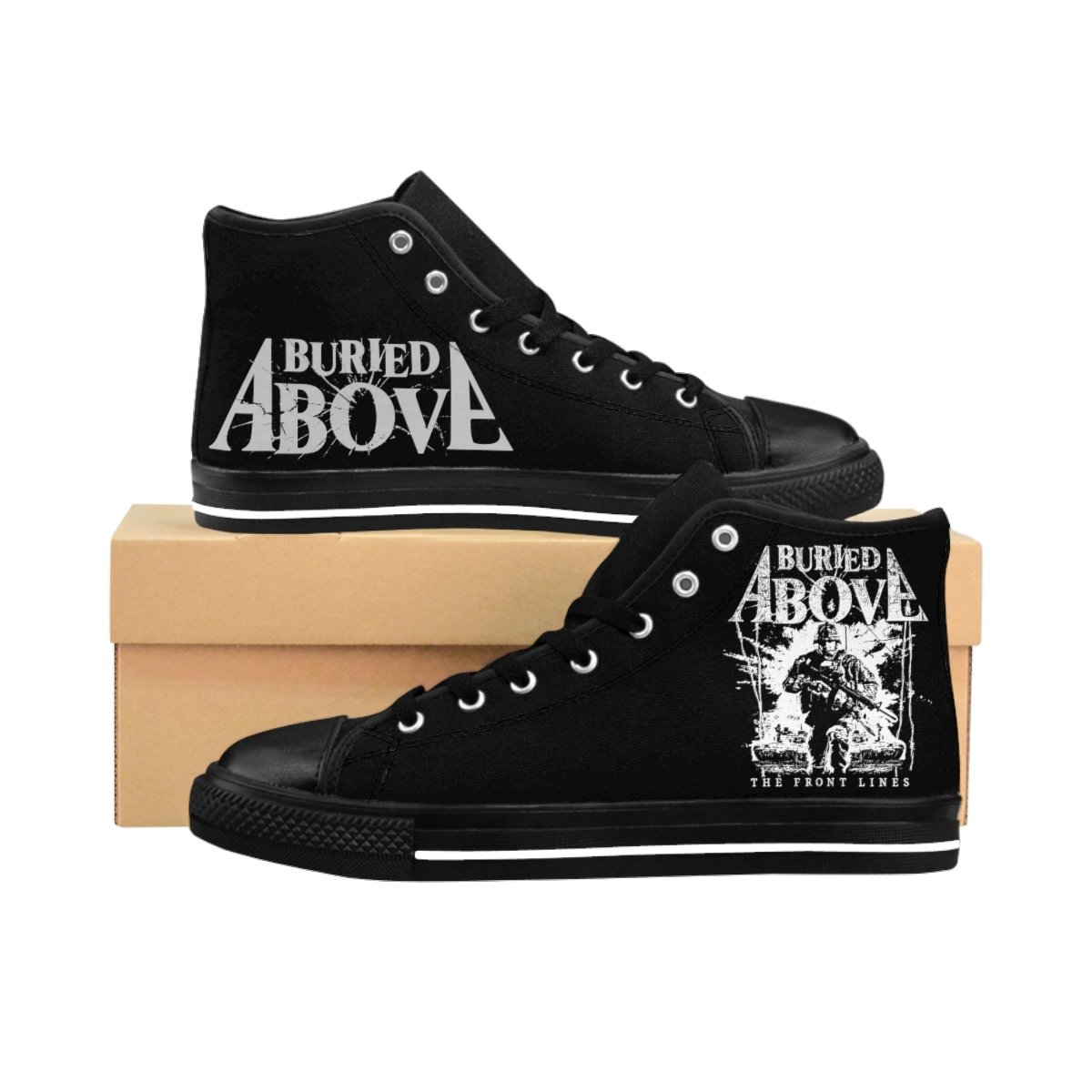 Buried Above – The Front Lines Men’s High-top Sneakers