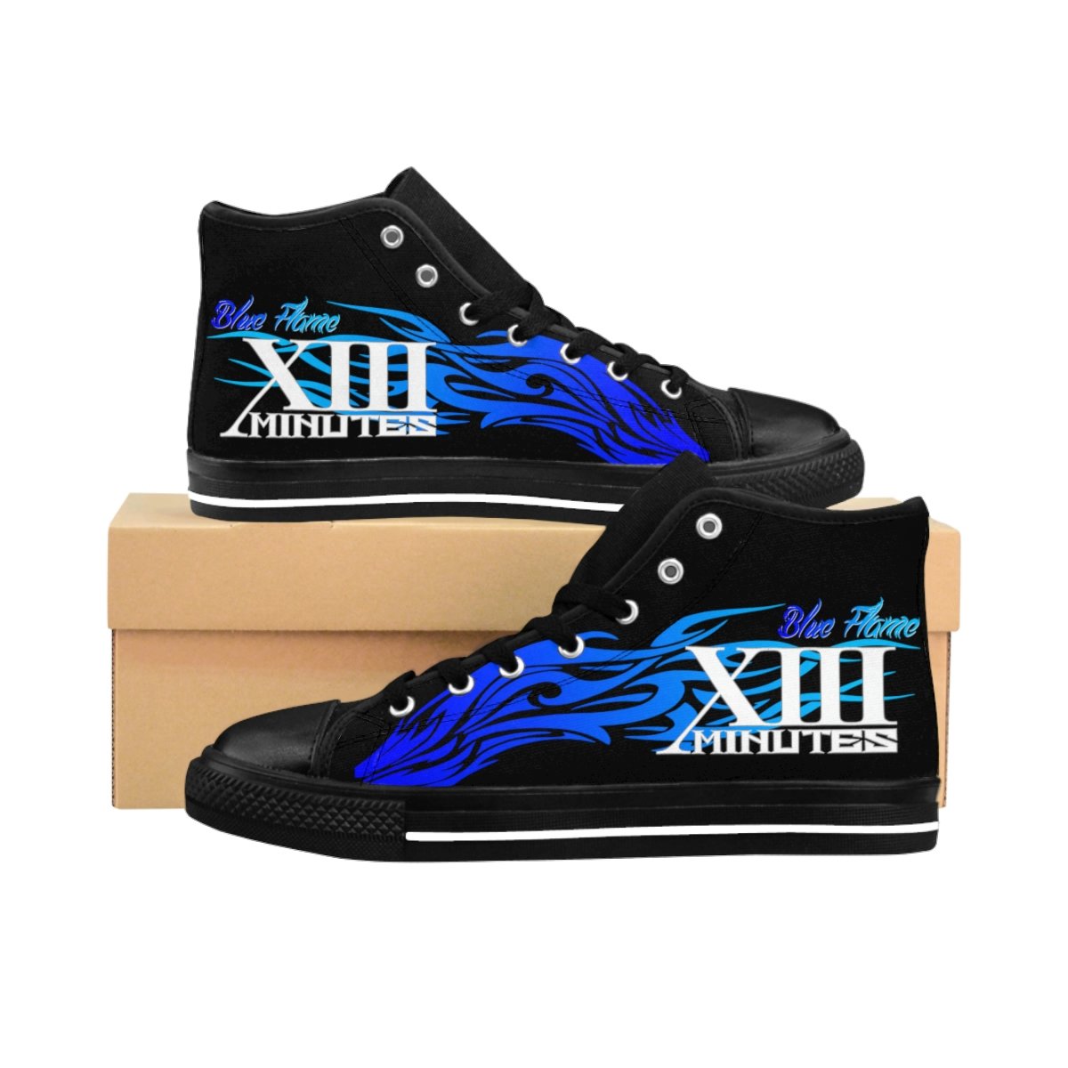 XIII Minutes Blue Flame Women’s High-top Sneakers