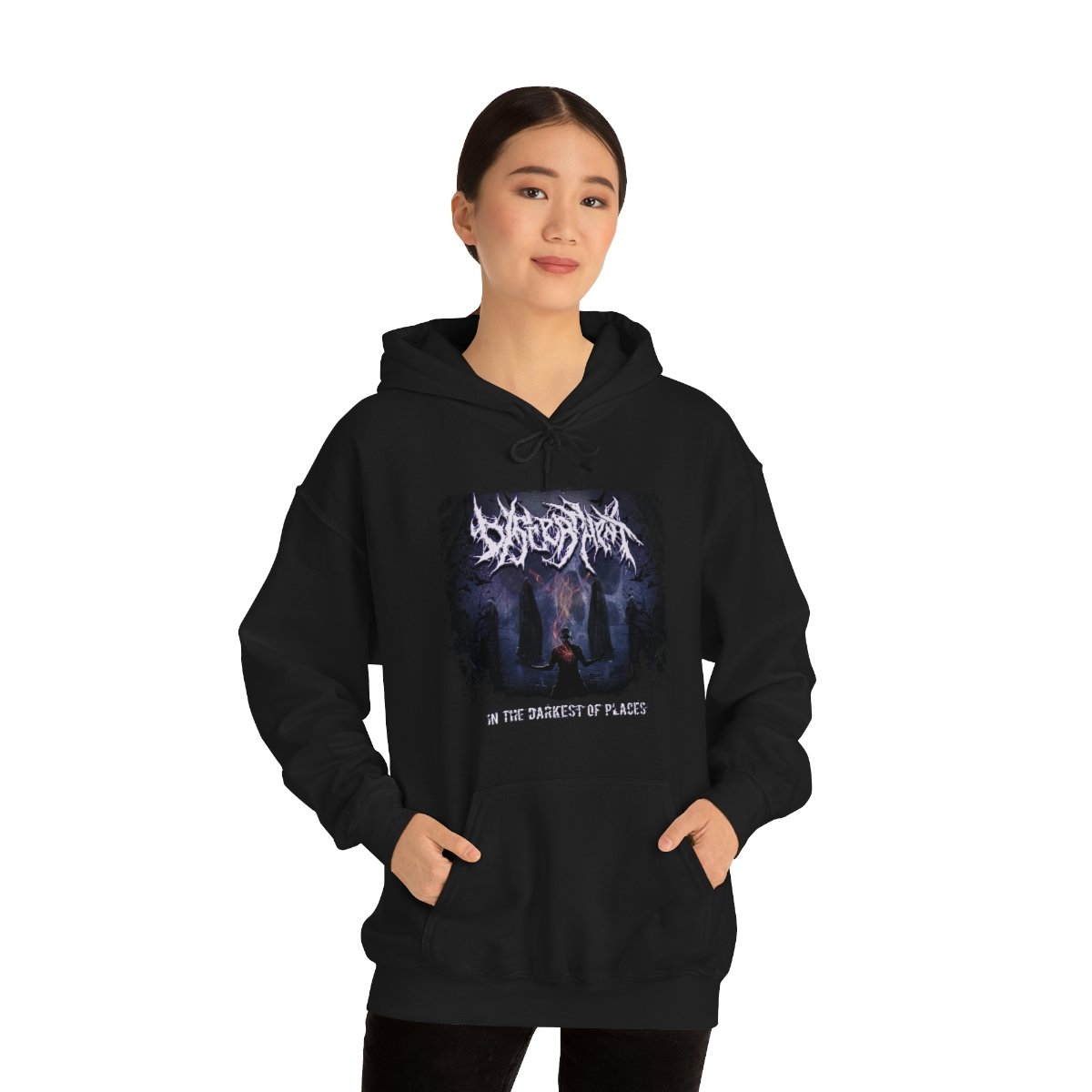 Discernment – In the Darkest of Places Pullover Hooded Sweatshirt