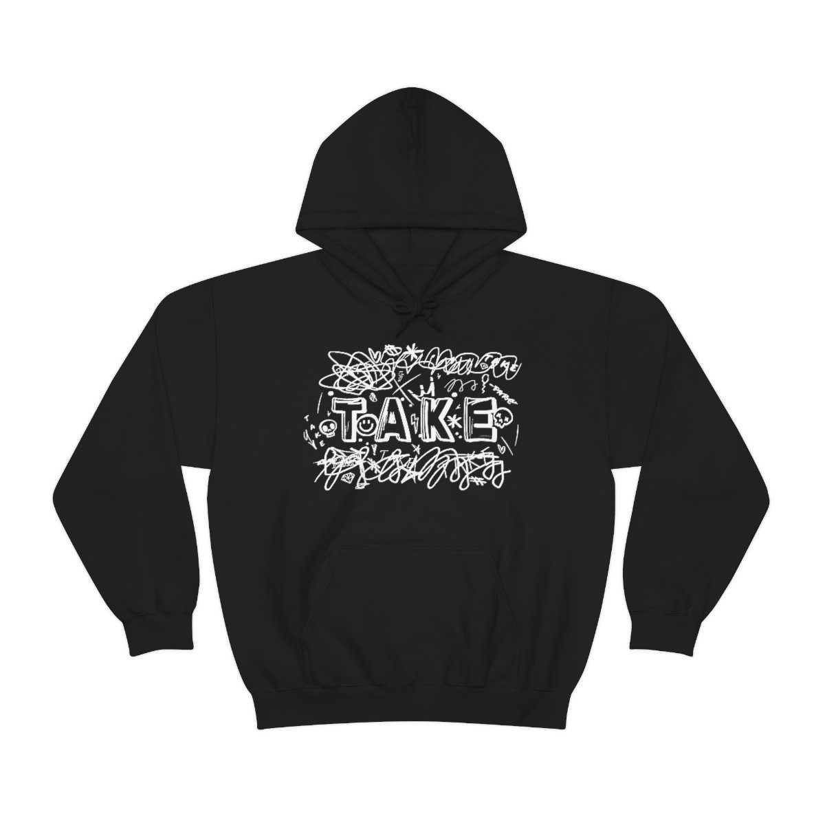 Take – Graffiti Logo Pullover Hooded Sweatshirt