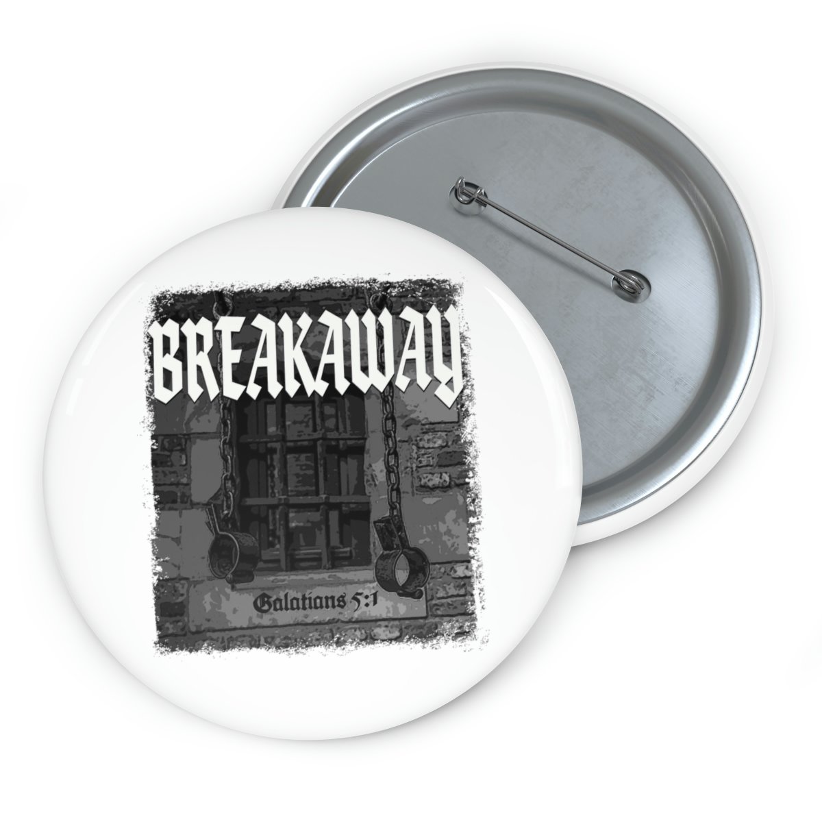 Breakaway – Shackles White Pin Buttons