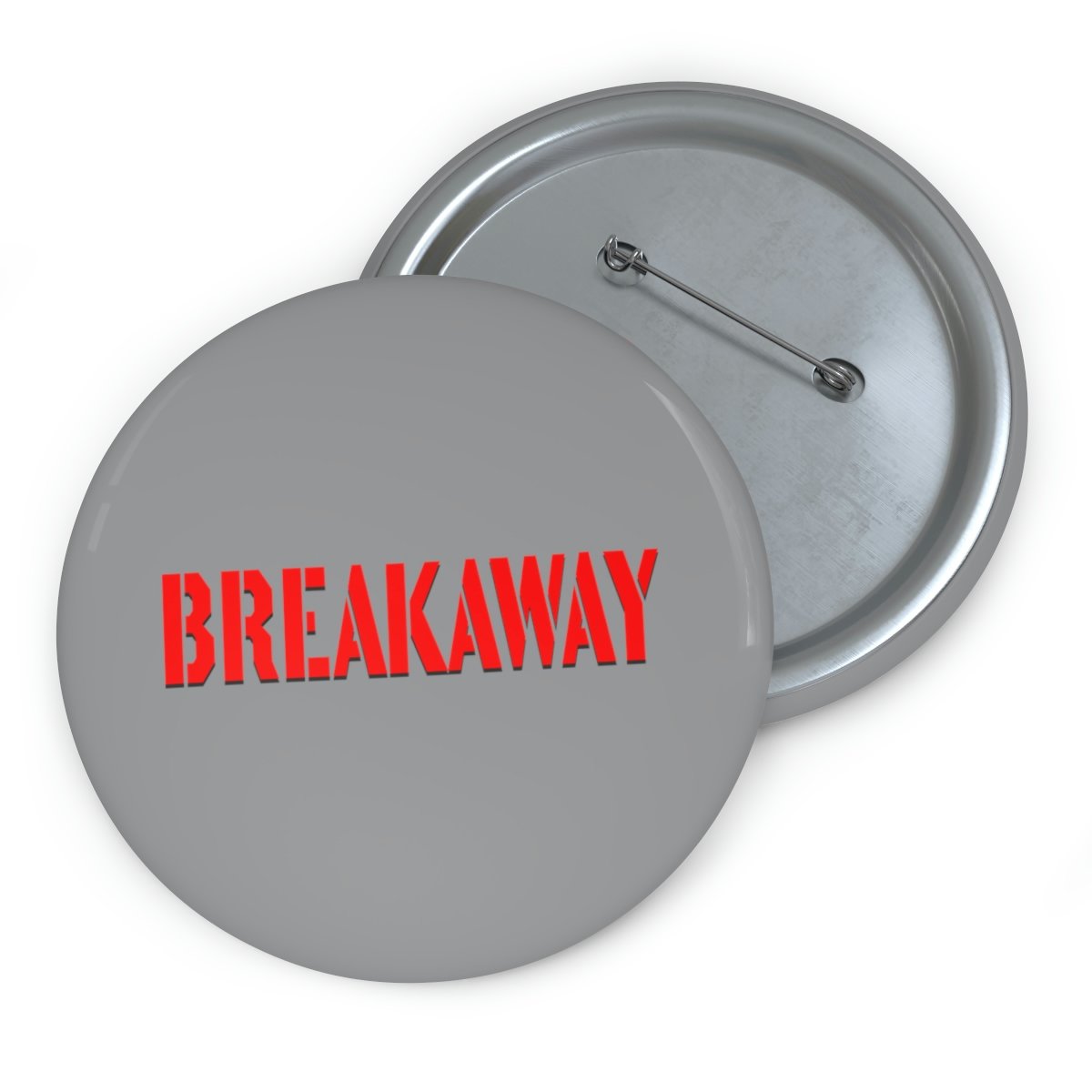 Breakaway Logo Grey Pin Buttons