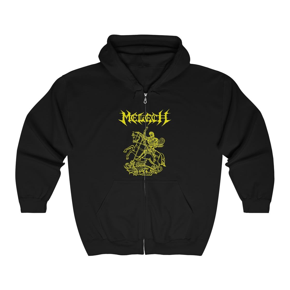 Melech Dragon Slayer (Yellow) Full Zip Hooded Sweatshirt