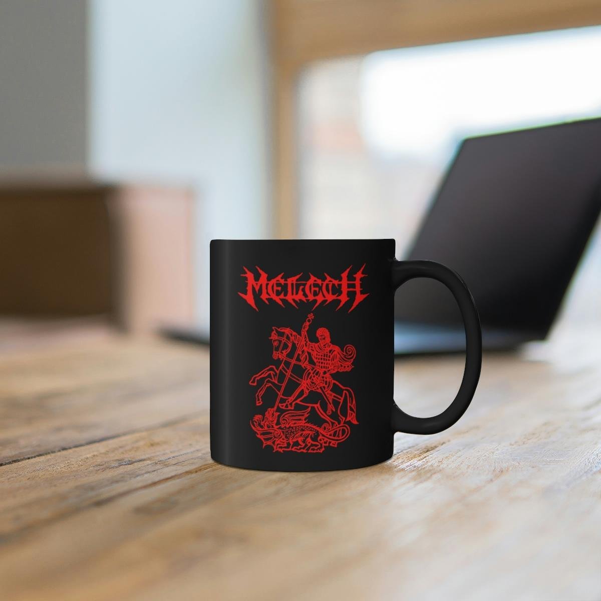 Melech Dragon Slayer Red Edition Black mug 11oz
