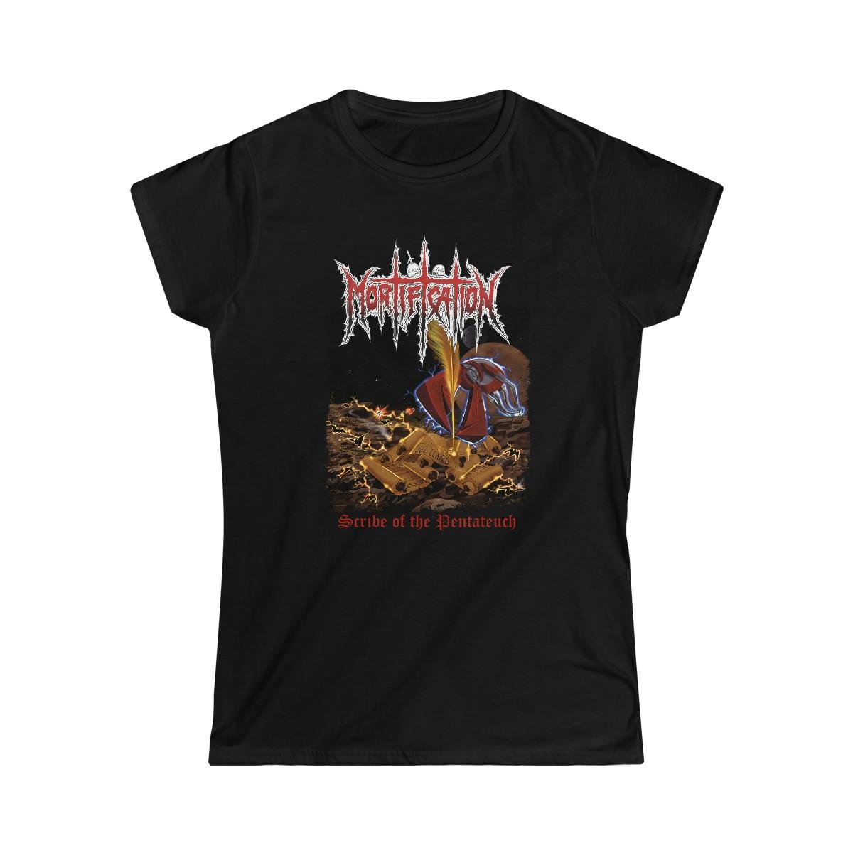Mortification – Scribe Of The Pentateuch Women’s Short Sleeve Tshirt