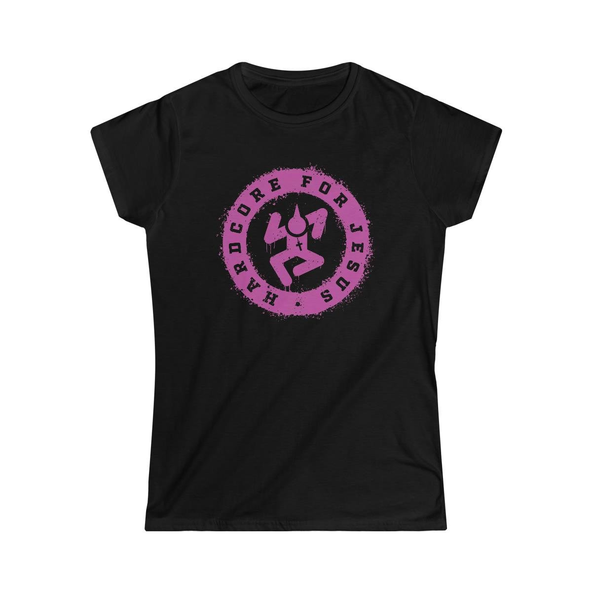Hardcore for Jesus Purple Logo Women’s Short Sleeve Tshirt
