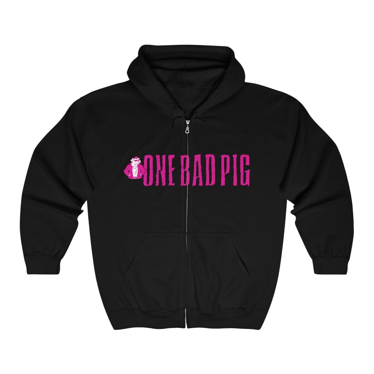 One Bad Pig Smash Logo Full Zip Hooded Sweatshirt