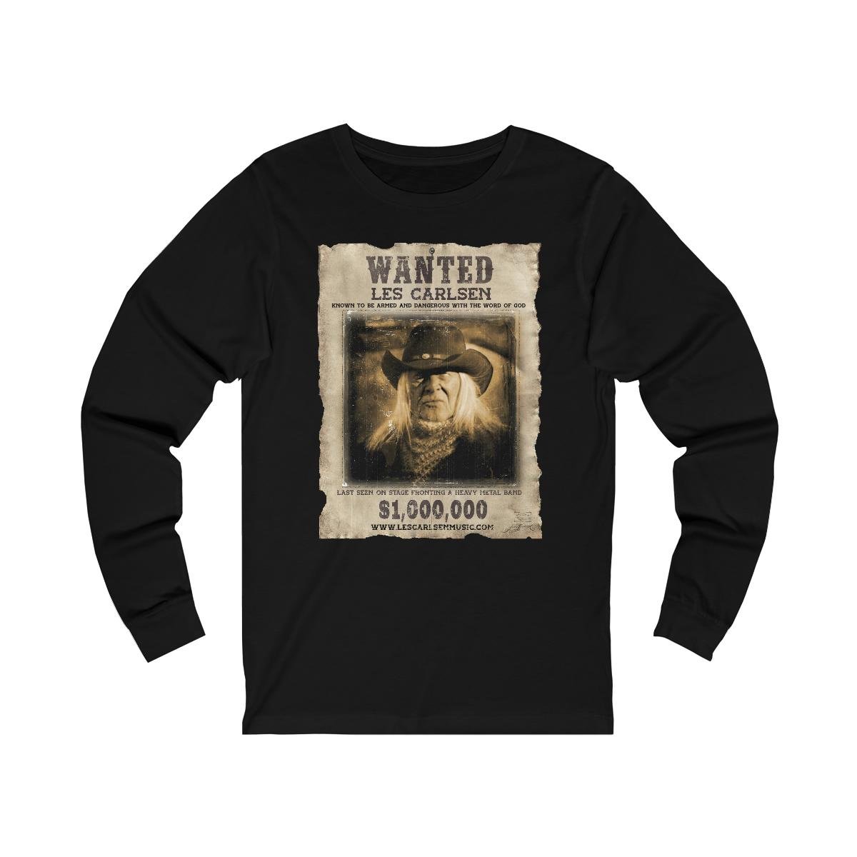 Les Carlsen – Wanted Long Sleeve Tshirt (2-Sided)