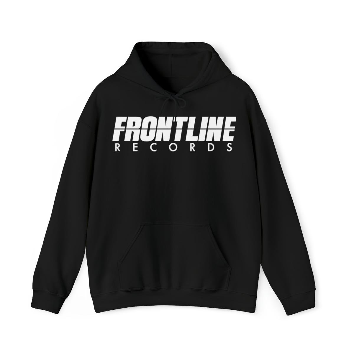 Frontline Records Logo white Pullover Hooded Sweatshirt