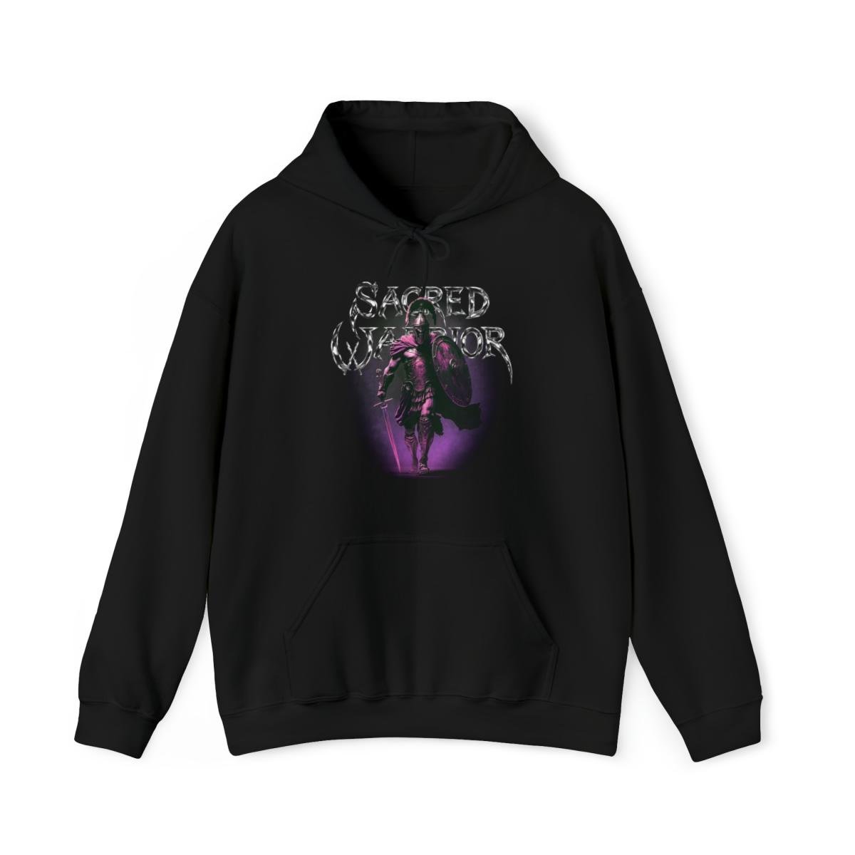 Sacred Warrior – Warrior II Pullover Hooded Sweatshirt