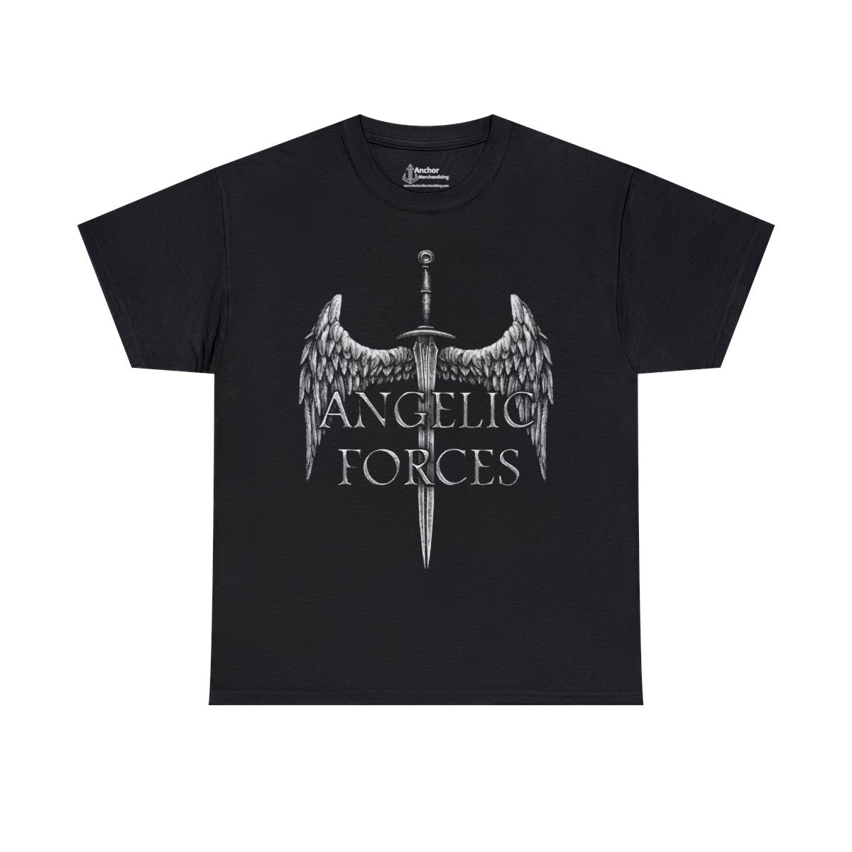 Angelic Forces Sword and Wing Short Sleeve Tshirt