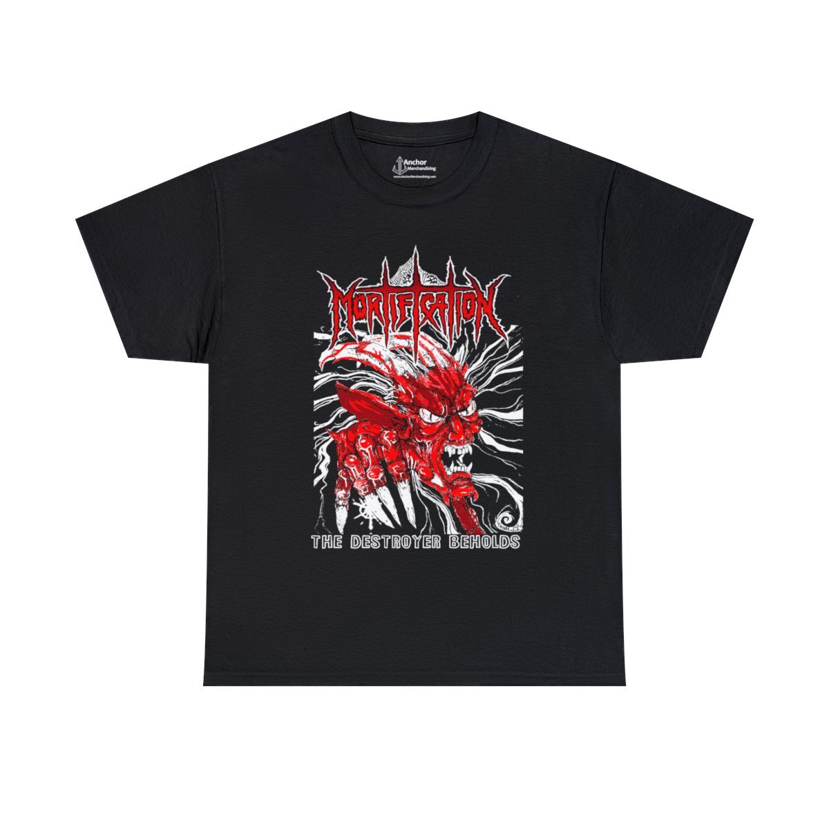 Mortification The Destroyer Beholds (Red) Short Sleeve Tshirt