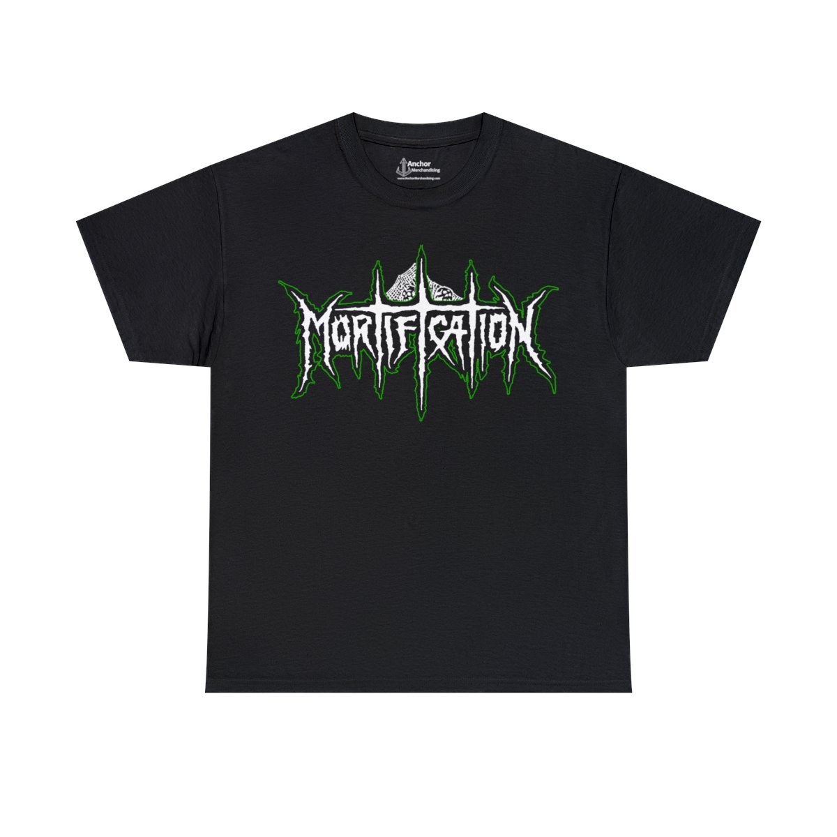 Mortification White & Green Logo Short Sleeve Tshirt