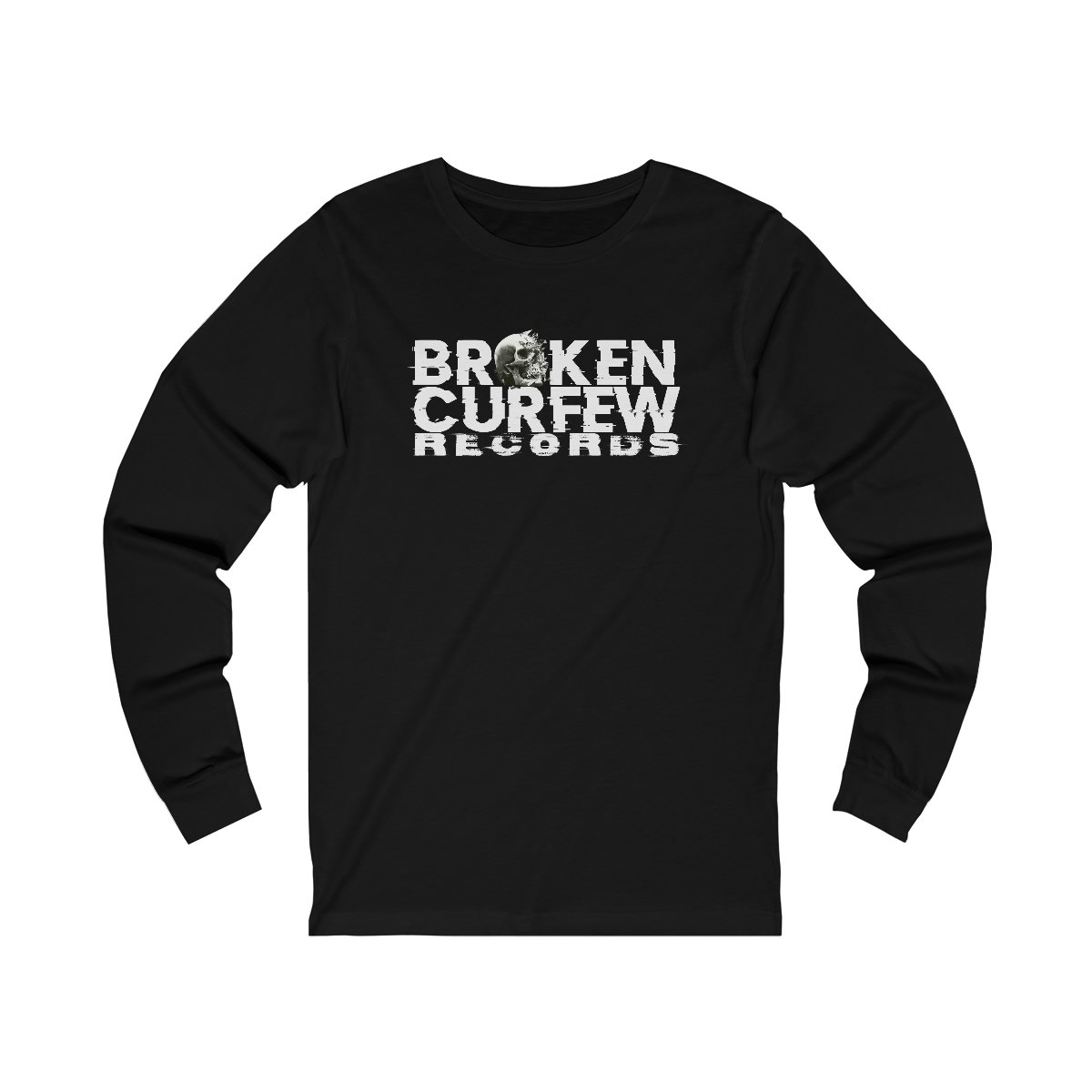 Broken Curfew Records Logo Long Sleeve Tshirt