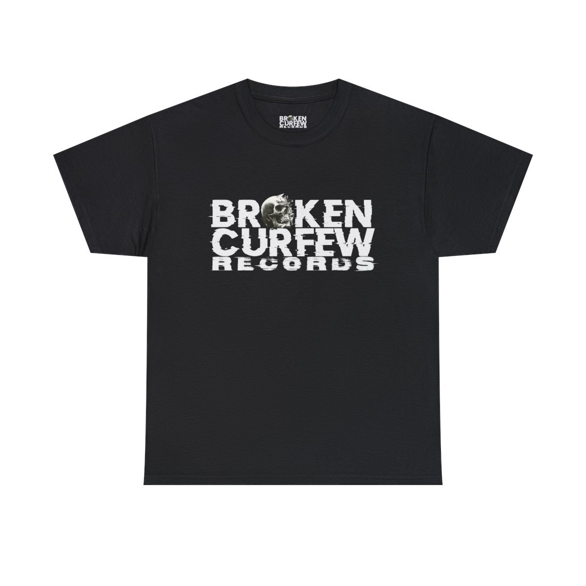 Broken Curfew Records Logo Short Sleeve Tshirt