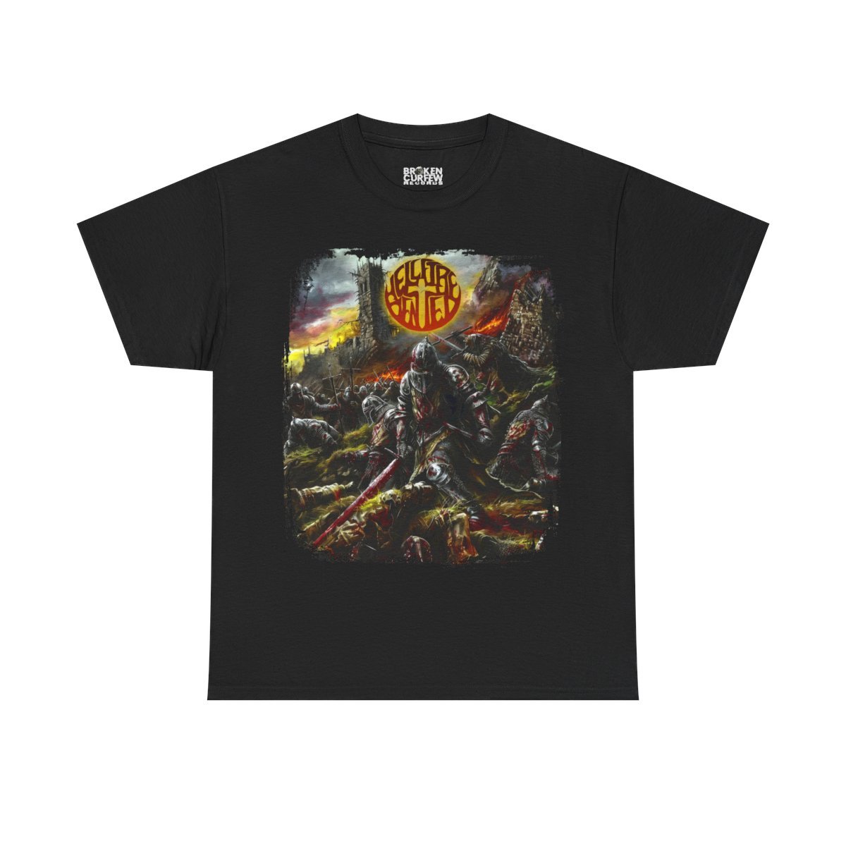 Hellfire Denied – Crusades (Broken Curfew) Short Sleeve T-shirt