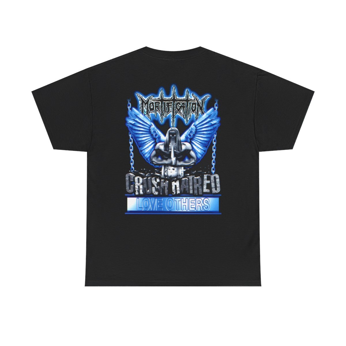 Mortification – Triumph of Mercy (Crush Hatred Version) Short Sleeve Tshirt (2-Sided)