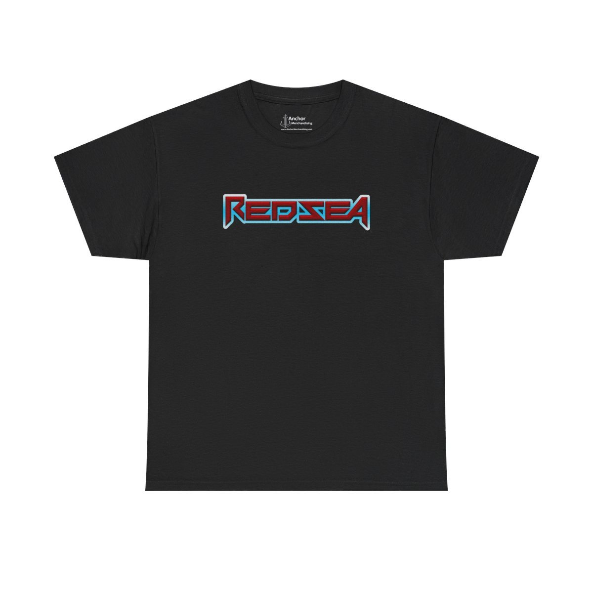 Red Sea Textured Logo Blue Short Sleeve Tshirt (2-Sided)