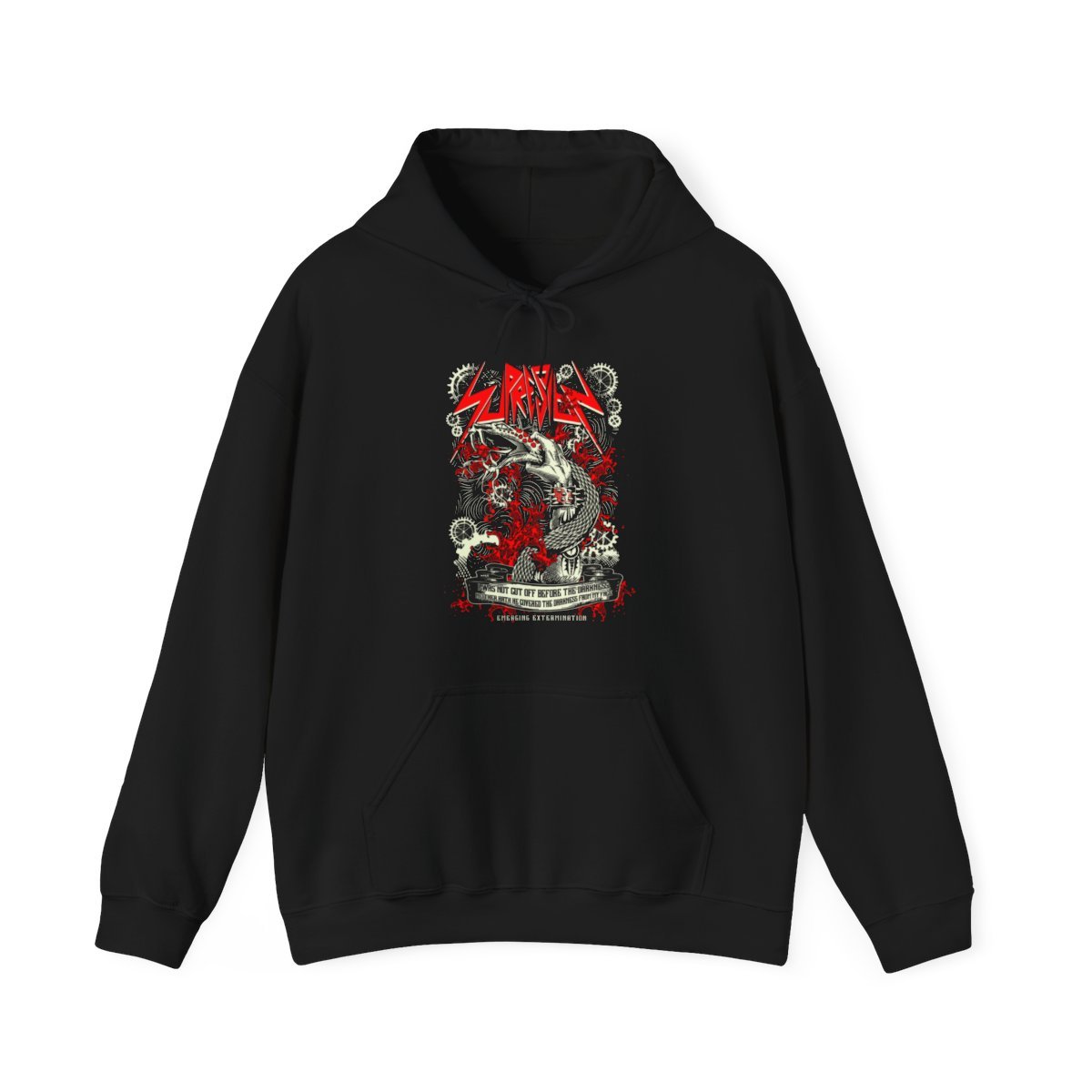 Supresion Serpent (Red) Pullover Hooded Sweatshirt