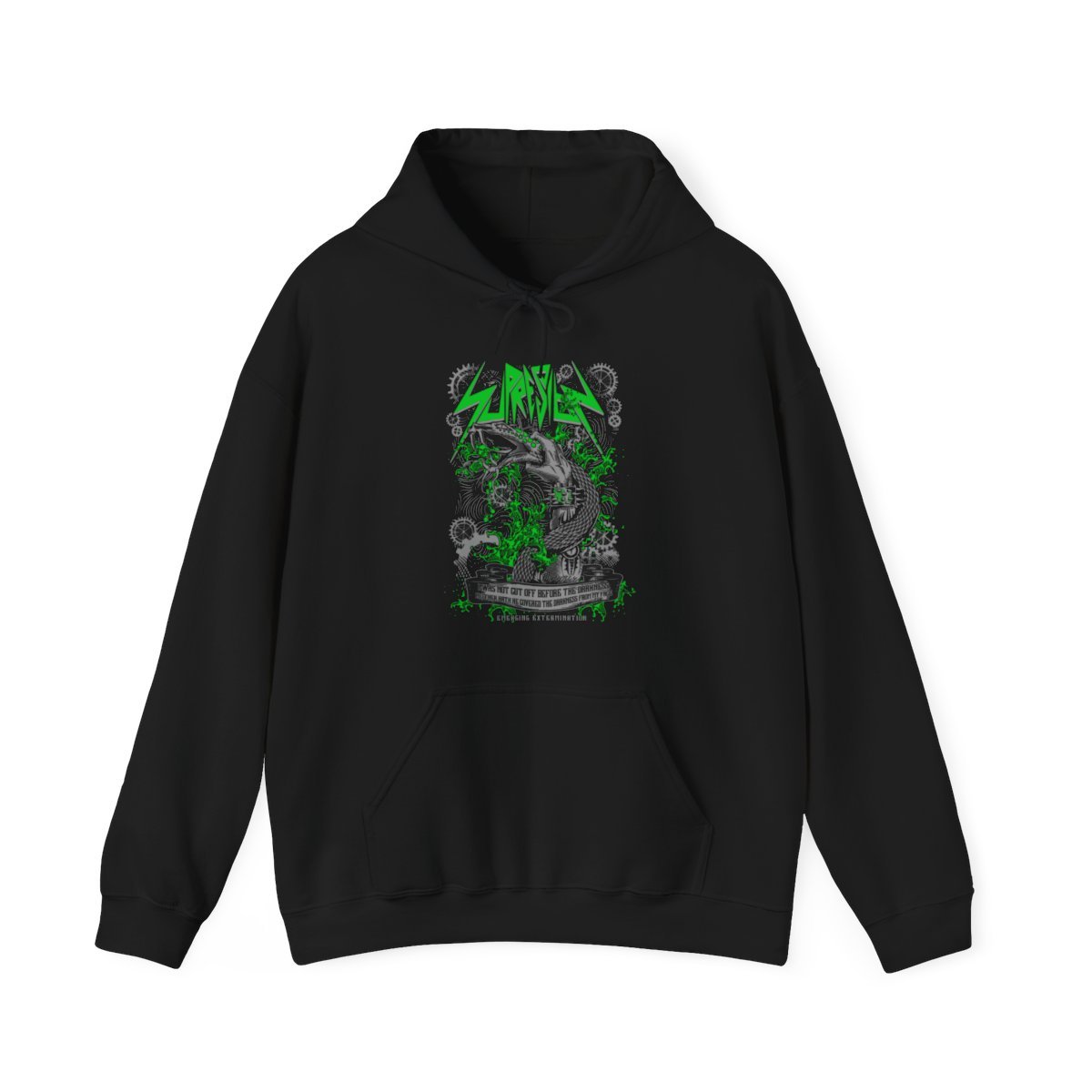 Supresion Serpent (Green) Pullover Hooded Sweatshirt